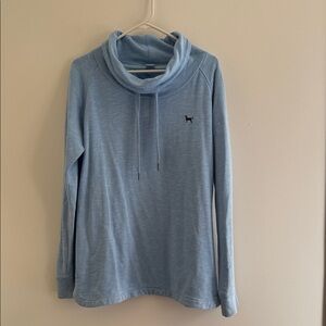 The Black Dog Light Blue Cowl Neck Sweater